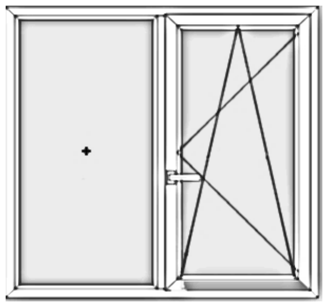 Divdaļīgs, verams labajā pusē